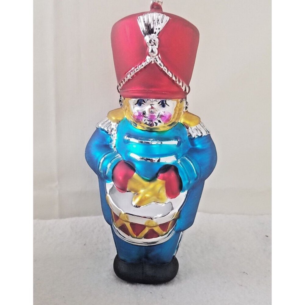 Department 56 Vintage Mercury Glass Large Toy Solider Handblown Ornament